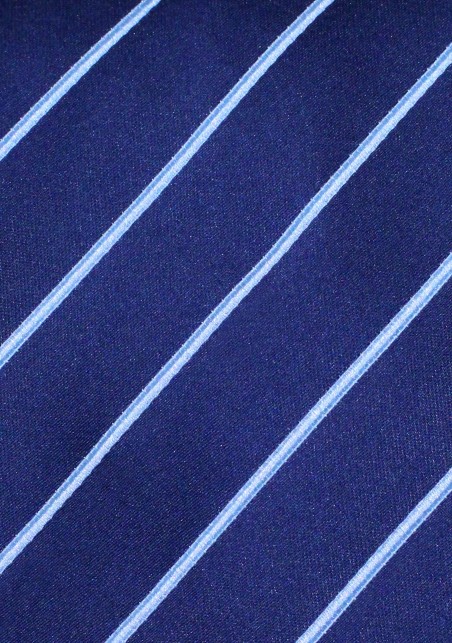 Elegant Kids Tie in Navy with Light Blue Stripes