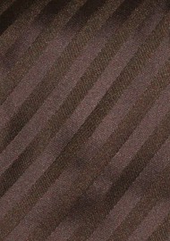 Chocolate Brown Tie With Subtle Stripes