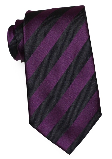 Kids Sized Necktie in Purple and Black