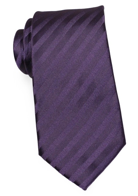 Plum Purple Striped Tie for Boys