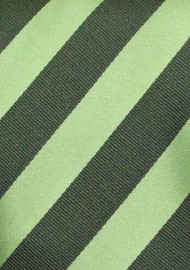 Extra Long Pistaccio and Kelly Striped Tie
