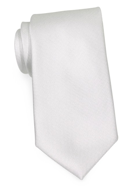 Finely Woven Tie in Soft Ivory