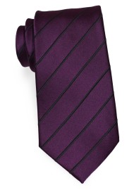 Mens Tie Eggplant Purple & Black