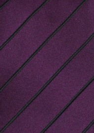 Mens Tie Eggplant Purple & Black