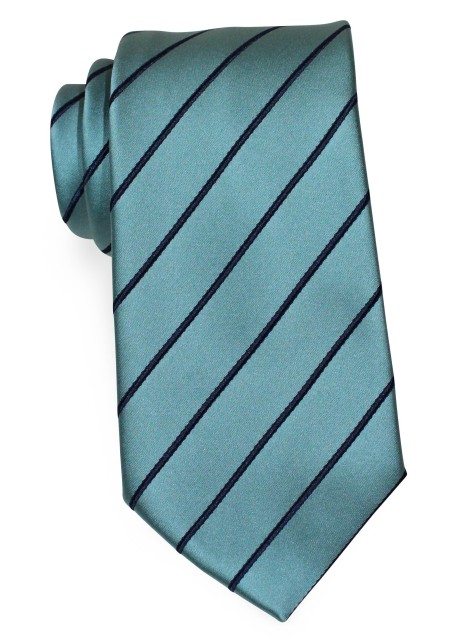 Striped Mens Tie in Teal Turquoise