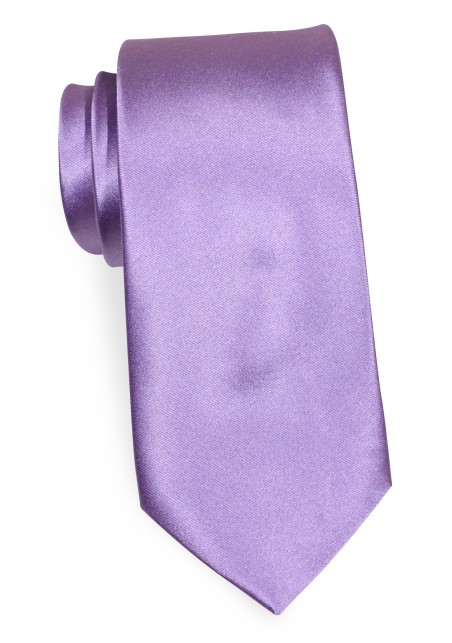 Kids Neck Tie Solid Lavender
