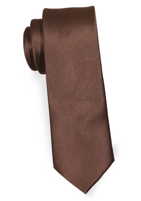 Walnut Skinny Tie | Mens Skinny Necktie in Walnut Brown