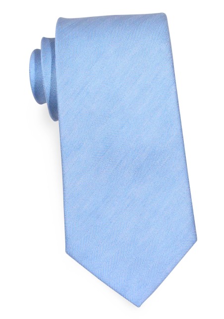 Light Blue Herringbone Necktie