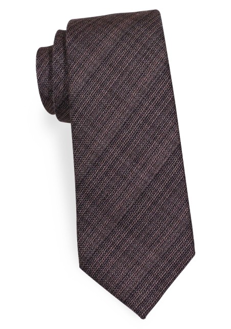 Wool Skinny Necktie in Espresso Brown