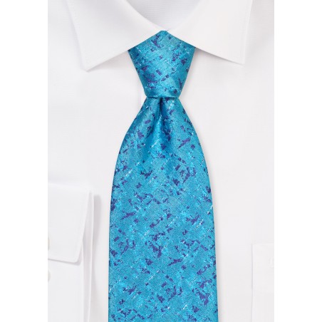 Abstract Design Mens Tie in Turqoise