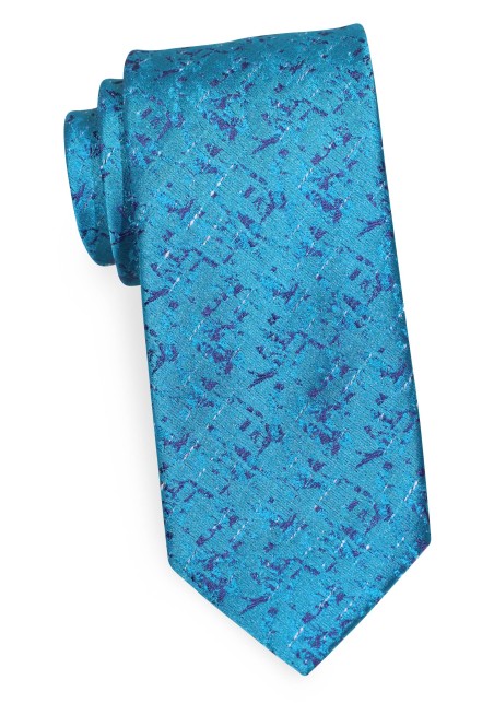 Abstract Design Mens Tie in Turqoise
