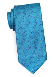 Abstract Design Mens Tie in Turqoise