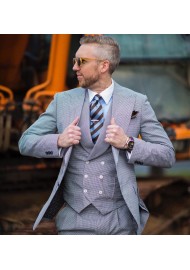 Striped Tie in Blue and Brown