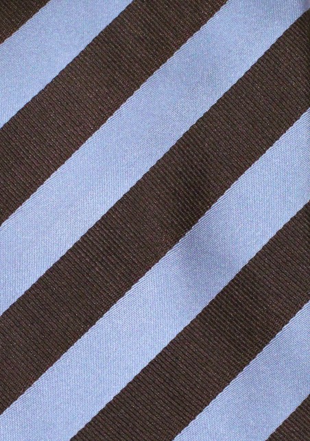 Striped Tie in Blue and Brown