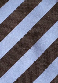 Striped Tie in Blue and Brown