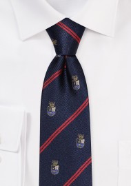 Men's Academic Regimental Skinny Tie