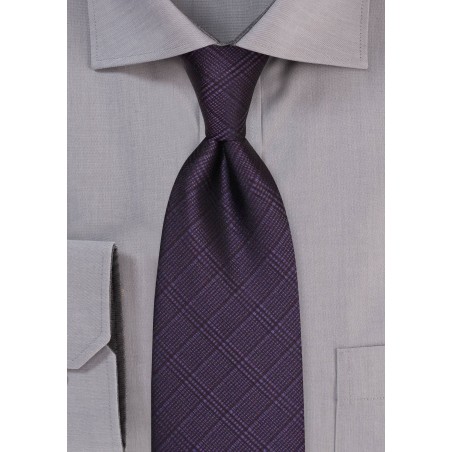 Summer Plaid Tie in Plum Perfect