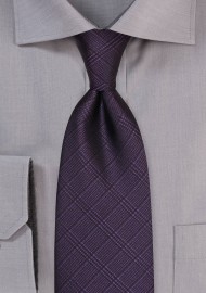 Summer Plaid Tie in Plum Perfect