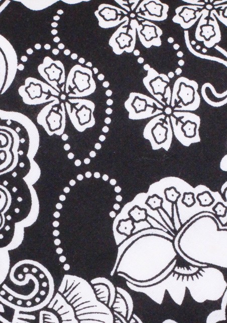 Bandana Paisley Tie | Black and White Floral Paisley Cotton Tie