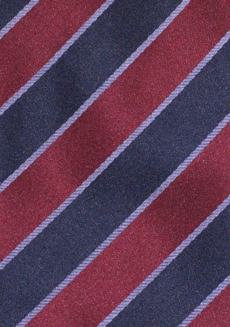 Red and Blue Striped Narrow Cut Tie