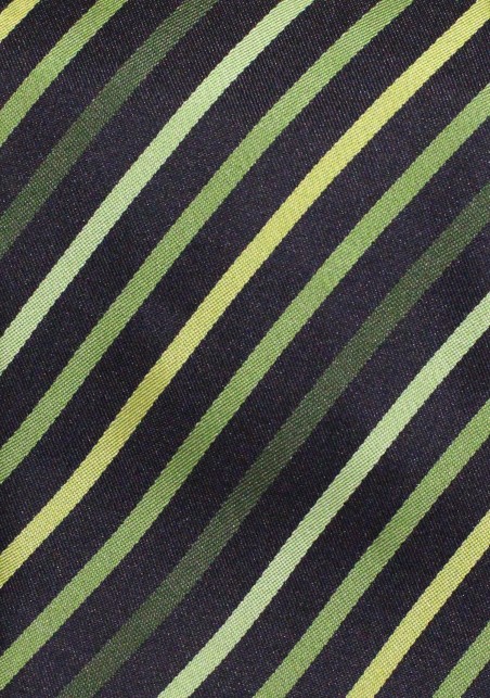 Narrow Striped Tie in Green Black