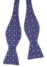 Silk Self Tie Bowtie and Hanky Set in Medallion Design