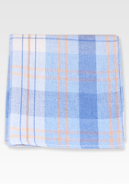 Madras Necktie and Pocket Square Set in Cotton