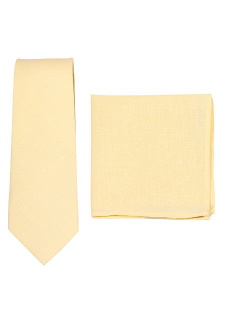 Lemon Sorbet Linen Tie Set
