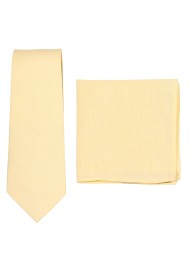 Lemon Sorbet Linen Tie Set