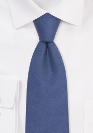 Neptune Blue Linen Tie + Pocket Square Set