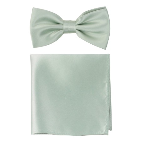 Dusty Sage Bow Tie and Pocket Square Set | Formal Wedding Sets in Dusty Sage
