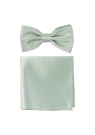 Dusty Sage Bow Tie and Pocket Square Set | Formal Wedding Sets in Dusty Sage