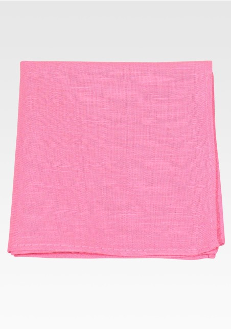 Linen Tie + Pocket Square in Bon Bon Pink