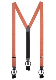 Bronzer Color Linen Suspender and Tie Set