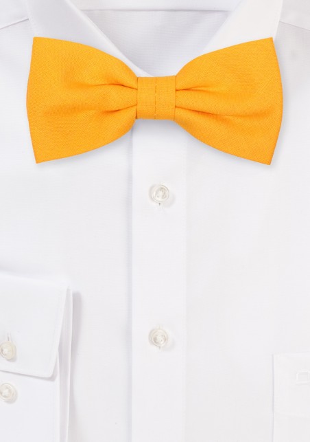 Linen Suspender Tie Set in Marigold