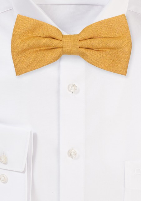 Golden Butterscotch Suspender, Tie, Hanky Set in Linen