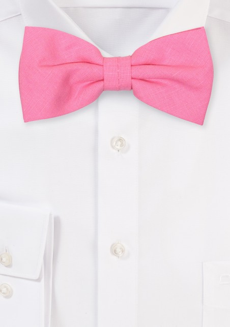 Linen Suspender Tie Set in Bon Bon Pink