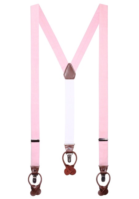 Linen Suspender Tie Set in Blush - Save 30%