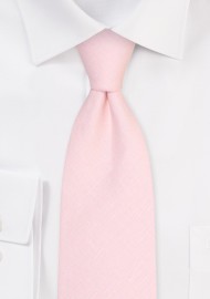 Linen Suspender Tie Set in Petal Pink
