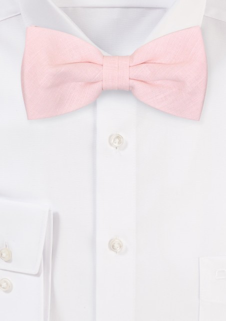 Linen Suspender Tie Set in Petal Pink