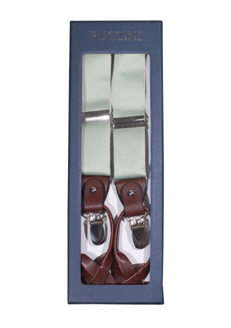 Dusty Sage Menswear Set: Suspender, Tie, Bow, Hanky in Dusty Sage