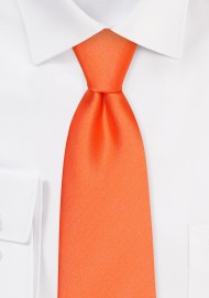 Solid Neon Orange Kids Tie | Solid Boys Tie in Neon Orange