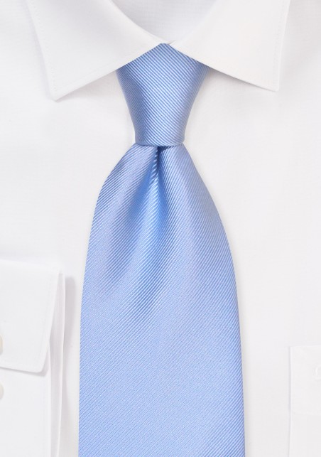 Textured Tie in Soft Blue - Woven Handmade Silk Tie in Light Blue with Texture