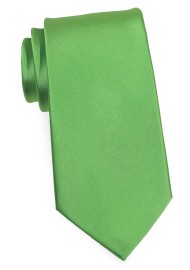 Solid Color Kelly Green Boys Length Tie