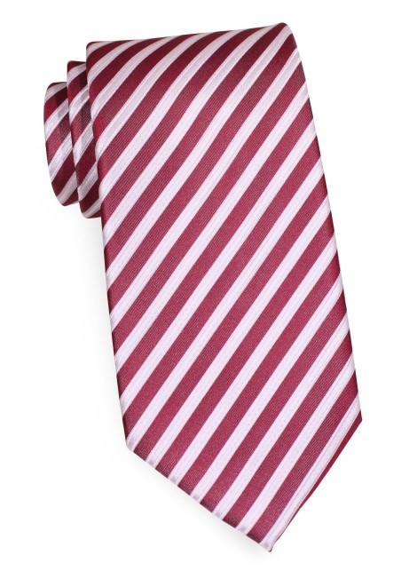 Summer Striped Necktie in Deep Claret