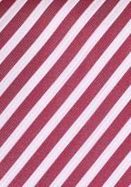 Summer Striped Necktie in Deep Claret
