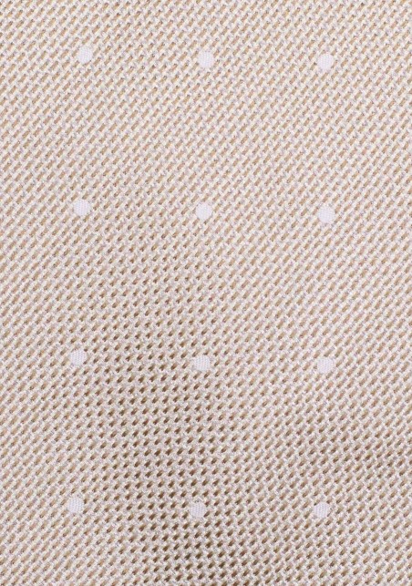 Matte Woven Polka Dot Tie in Sand
