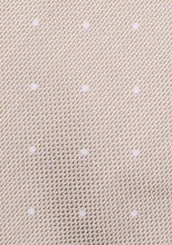 Matte Woven Polka Dot Tie in Sand