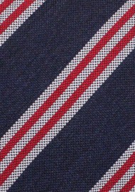 Modern Skinny Tie in Navy, Red, Gray