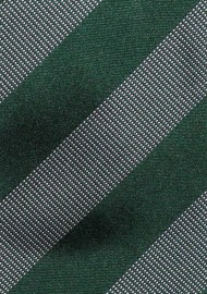 Men's Striped Tie in Muted Green